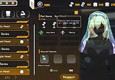 Android girl reaches orgasm with anal drill