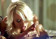Blonde beauty imagines a romantic oral encounter