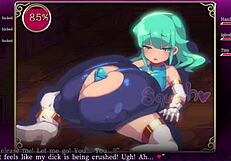 Explore a curvaceous futanari's 3D world of lust and magic