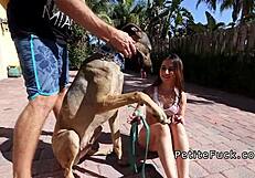 Nasty Petite 18+ Chick Deepthroats and Fucks Massive Black Cock with Choking