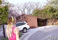 Young Jennifer White Bent Over for Rough Doggy Fucking