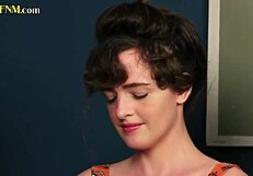 Busty British CFNM mistresses wanking submissive in group!