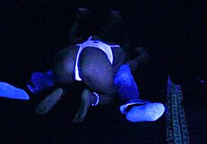Carrie B Gags On Cock In Blacklight Fuck Fest