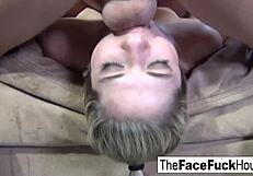 Does This Blonde Babe Crave Rough Throat Filling With Cock?