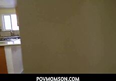 Hot blonde stepmother pov blowjob with stepson