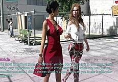 Wife and stepmother engage in playful game with teens