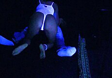 Carrie B Gags On Cock In Blacklight Fuck Fest