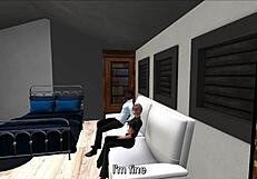 Wow! My hot black neighbor bangs me hard on his couch, penetrating deep!