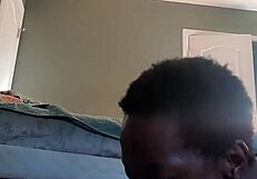 Ebony girl licks ass and deepthroats monster cock