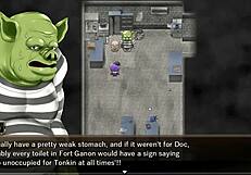 Karryn's Rough Threesome With Slime Monster And Thug In Prison Hentai