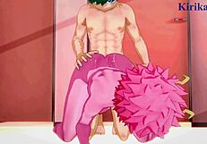 Watch Kyoka Jiro and Mina Ashido fuck Izuku Midoriya