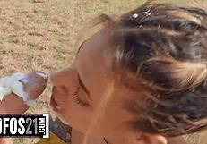 Jordi bangs horny Spanish chick on street