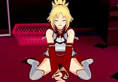 Mordred strokes you and lets you cum inside!