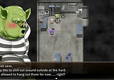 Karryn's Rough Threesome With Slime Monster And Thug In Prison Hentai