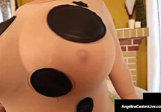 Angelina castro sucks big black cock intensely.