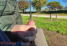 yo, flashing my junk in a public park, and stepdaughter helps me finish