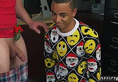 Young boy and old lady in gay sex holiday special