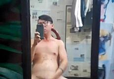 vietnamese gay man enjoys solo activities with big cock