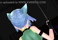 sinon from sword art online in mmd animation