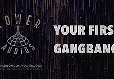 your first group experience erotic audio for women.