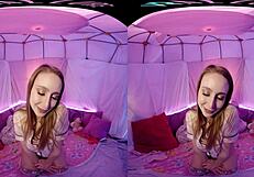 Vrallure Pillow Palace – Petite Blonde Masturbates With Toys!