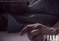 Alexis Fawx, the petite patient, rides hospital staff Bobbi Dylan in a steamy cumshot session