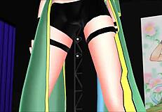 sinon from sword art online in mmd animation