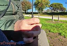 yo, flashing my junk in a public park, and stepdaughter helps me finish