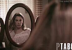 Alexis Fawx, the petite patient, rides hospital staff Bobbi Dylan in a steamy cumshot session