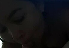 in this asian couple scene the girl didn't like the movie so she sucks and drinks the milk instead