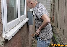 Purecfnmetd 11: Mistress Humiliates with Handjob in Voyeur Setting.