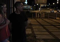 Stranded Teen Roughly Fucked Outdoors In Public.