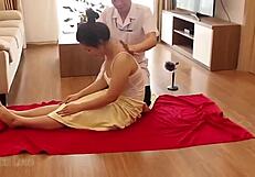 Asian amateur receives full body massage. Turns into hardcore anal sex.