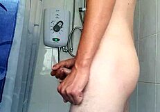 caught this gay twink masturbating his ass