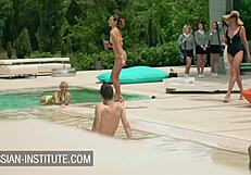 Alyssa Reece Bent Over For Threesome Assfucking At House Party