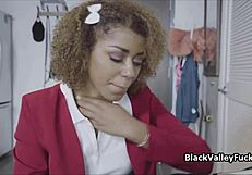 Hell Yeah! Tutoring Black Teen Coed for Hot Blowjob in POV Action. She's Learning Fast!