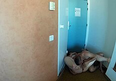 Suggestive Play with Nipples and Pussy Eating for Fat Woman in Hotel