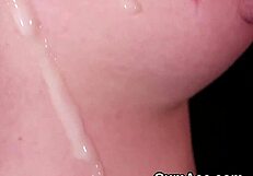 Want to see kinky honey swallow cumshot on her face?