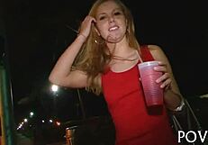 Nasty girl with tight pussy enjoys hardcore sex and receives facial in POV