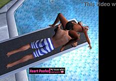 Taken at the public swimming pool jumping board