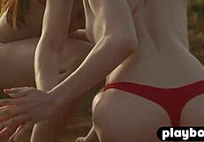 Petite Babes Strip Before Outdoor Striptease!