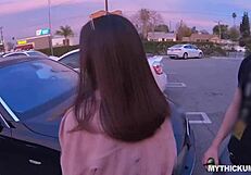 Asian American Teen Babe Delivers Intense Blowjob