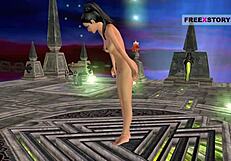 Indian Teen Poses Seductively In 3D Cartoon Sex!