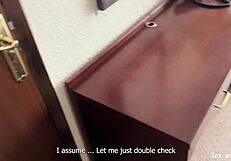 Peek And Hide In The Closet! Stepmom's First Anal In Hotel Room