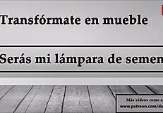 Transform Into Furniture and Become My Semen Lamp JOI in Spanish