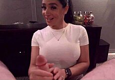 Naughty theater room fun with my friend's mom Sheena Ryder part 2