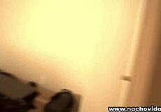 Chanel Preston deepthroats in fishnet dress, gets facial!