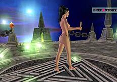 Indian Teen Poses Seductively In 3D Cartoon Sex!