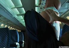 Stunning Teen Hostesses In Lesbian Fingering Scene