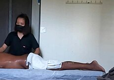 What’s behind this cute ass during a girl’s massage?